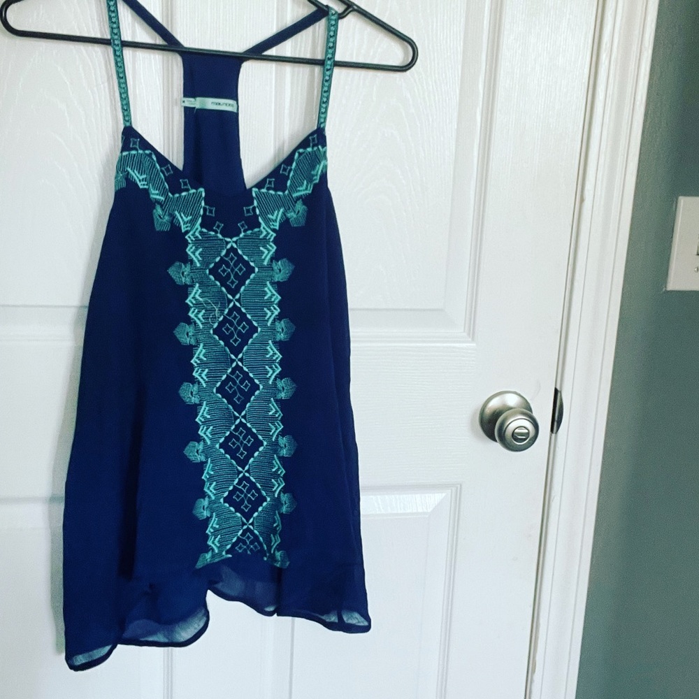 Blue and green tank